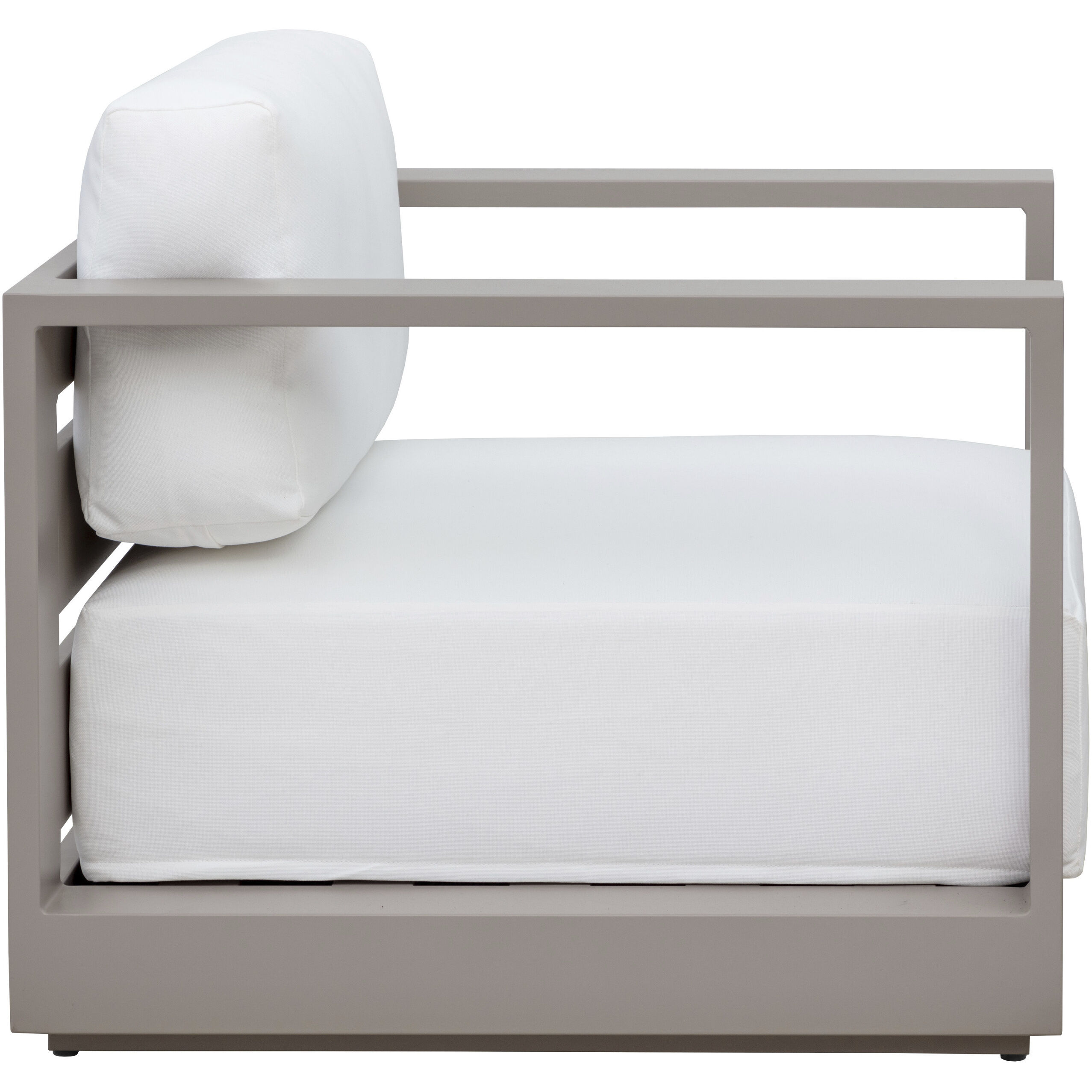 Tavira Greige / Stinson White Outdoor Armchair